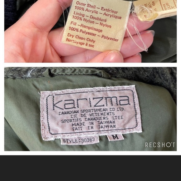 80’s Karizma knit cardigan jacket / abstract knit design / medium but oversize - Picture 9 of 9